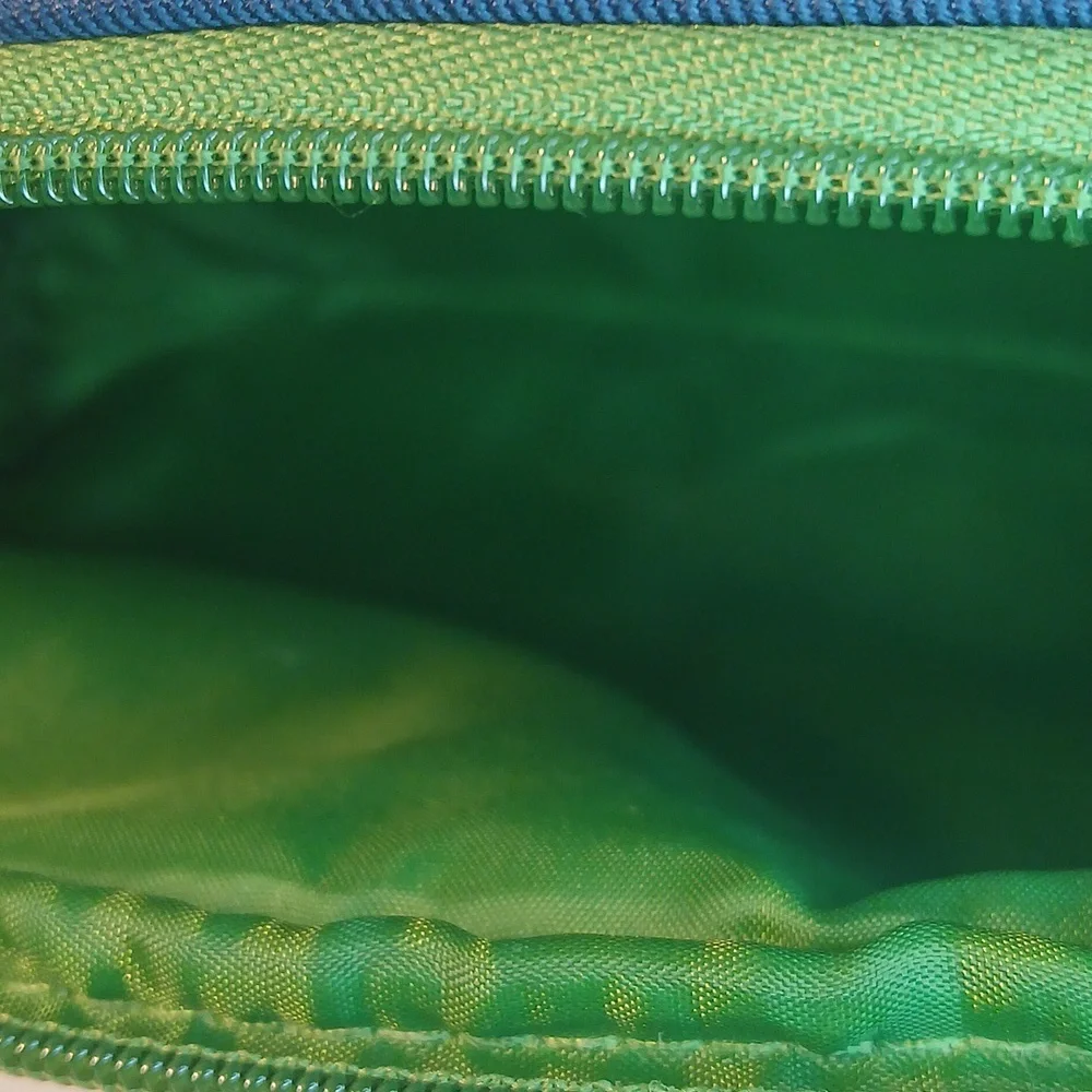 Clinique Kate Spade Green /Blue Make-Up Bag